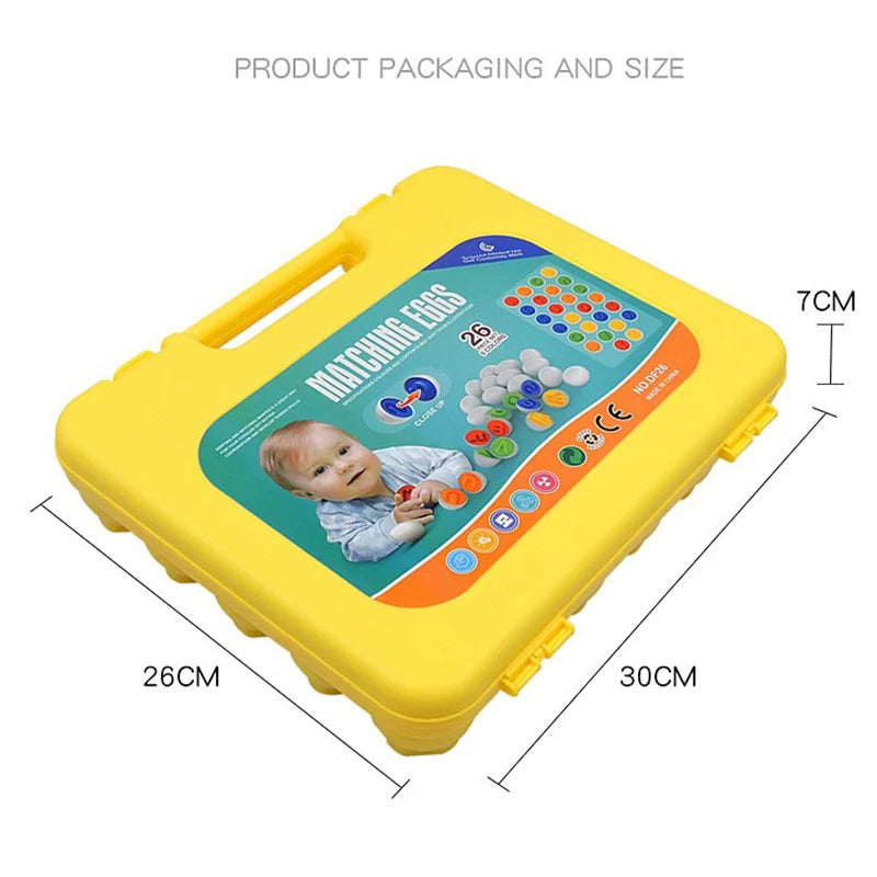 6/12PCS Montessori Smart Eggs In Cup Education Early Learning Geometric Shape Math Alphabet Puzzle Sorter Game Baby Toy Children