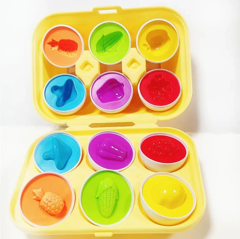 Geometric shape matching twisty eggs children's early education enlightenment smart eggs color recognition toys vegetableB