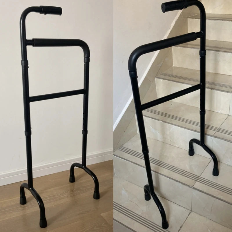 Stair Climbing Assist Cane & Elderly Stair Lift Assist Adjustable Height with Anti-Slip Handle , 300lbs Capacity for Seniors Dual-purpose style