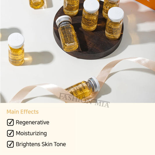 Stayve 8ml Salmon DNA Gold Ampoule Serum Kit Natural Brightening Whitening Moisturizing Rejuvenation Face Care Skin