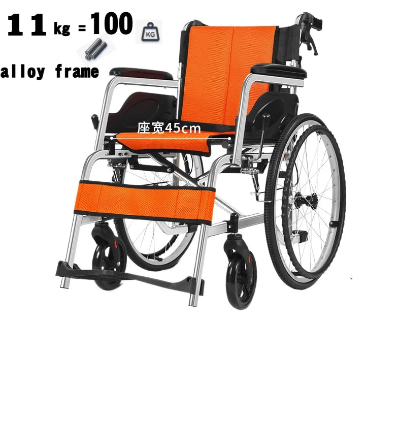 Wheelchair folding lightweight small trolley for the elderly portable elderly paralysis scooter