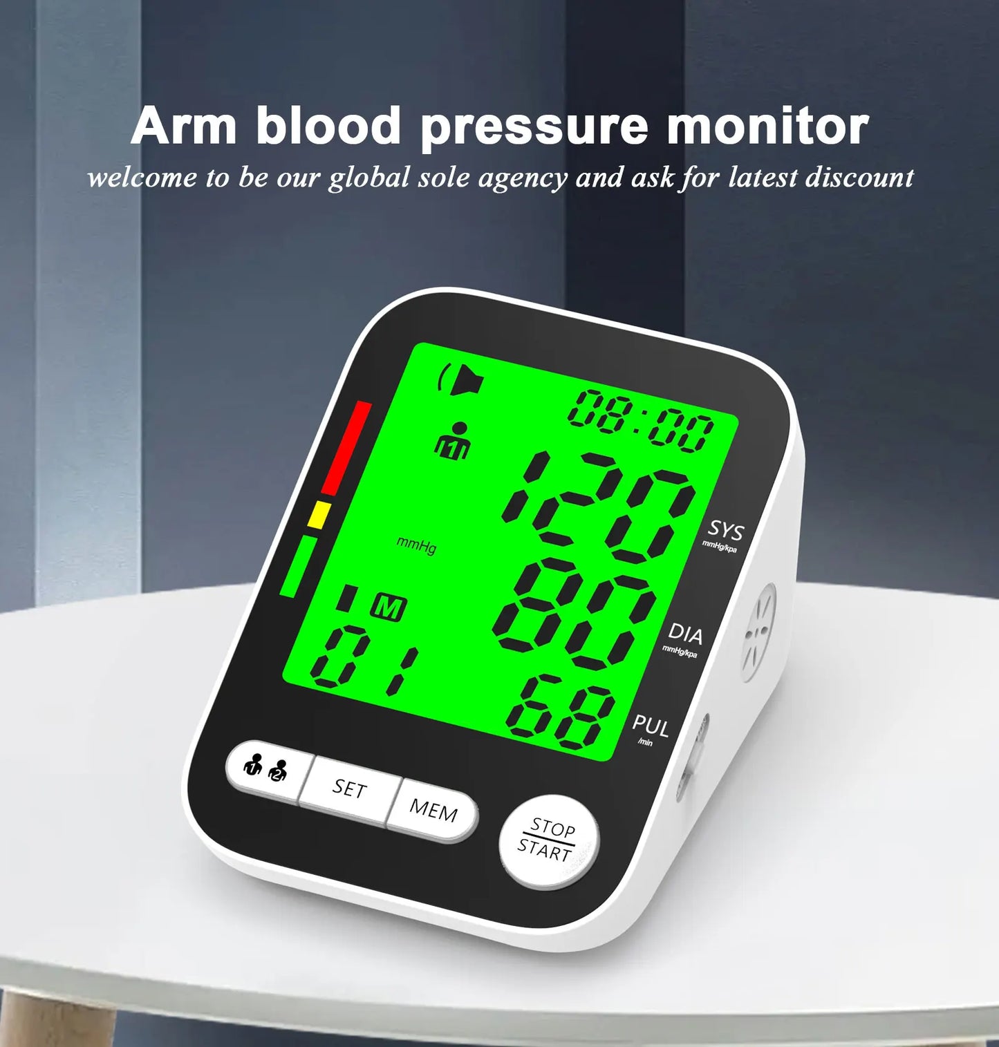 High Accurate Rechargeable Digital Sphygmomanometer Bp Monitors Electronic Tonometer Arm Cuff Blood Pressure Monitor Talking BPM