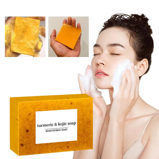 Turmeric Kojic Acid Soap Facial Cleaning Lemon Soap Moisturizing Turmeric Soap Cleaning Soap For Face Body Skin Care