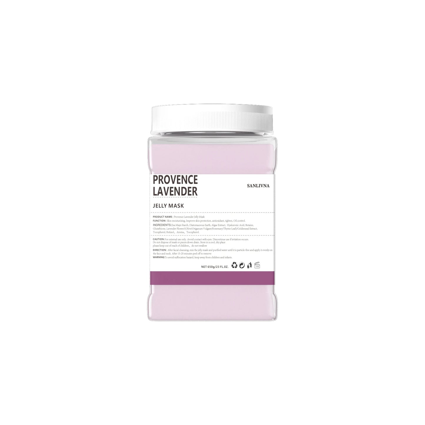 Rose Petal Crystal Jelly facial mask Powder 650g Water Brightening Skin Care Nourishing and Moisturizing Facial Skin Care PROVENCE LAVENDER