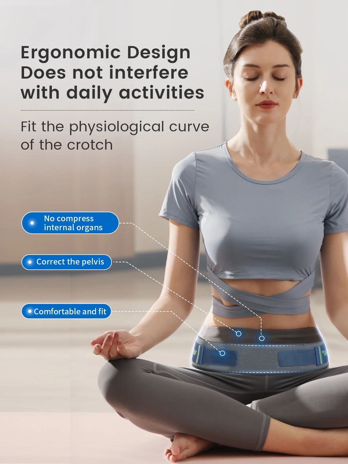 VELPEAU Sacroiliac Belt for Si Joint, Hip, Pelvic, Lower Back, Leg and Sacral Nerve Pain Relief, Pelvic Belt for Women and Men