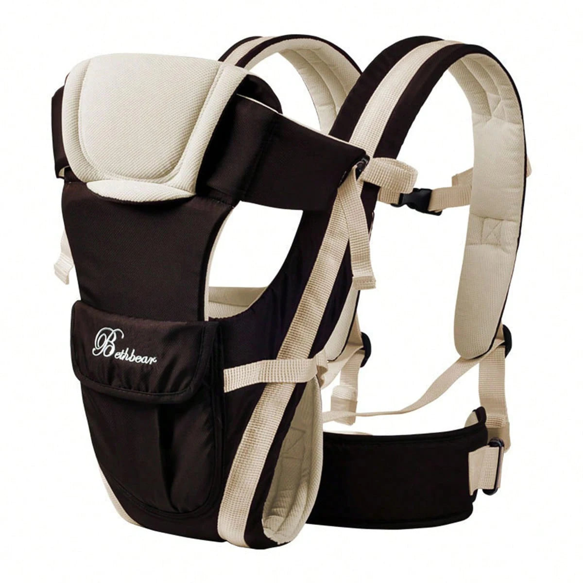Baby Sling Carrier, 4-in-1 Ergonomic Baby Backpack Carrier, Easily Adjustable Baby Carrier Newborn to Toddler Beige