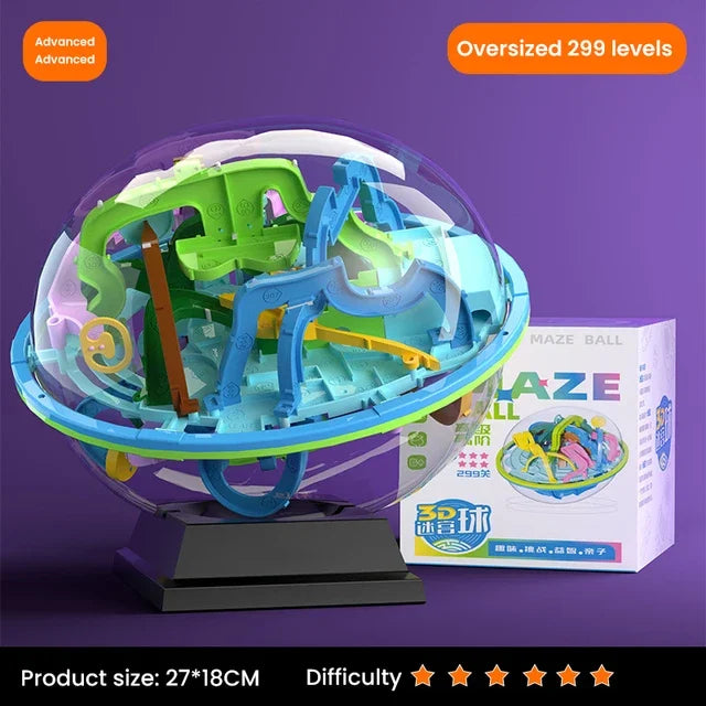 3D Stereo Fan Palace Toys Kids Challenge Obstacle Game Maze 3D Maze Montessori Puzzle Balance Train Clearing Game 299 level CHINA