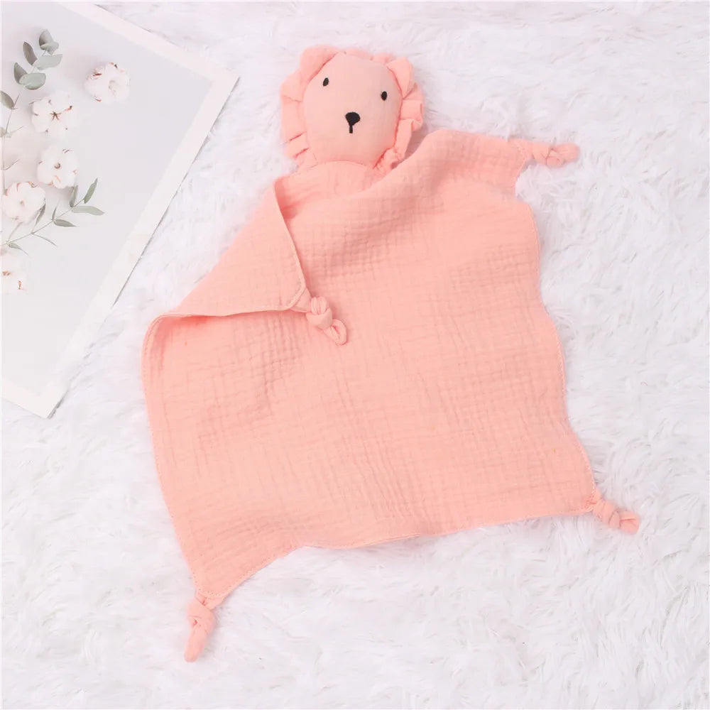 Baby Name Personalized Embroidered Baby Soother Appease Towel Bib Soft Absorbent Cloth Kids Sleeping Nursing Cuddling Blanket Pink Lion