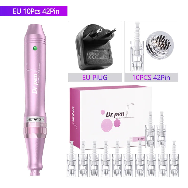Authentic Dr. Pen Ultima M7 10 Pcs Needles Multi-function Facial Mesotherapy Micro Skin Wireless Electric Derma Beauty Device M7W EU 42PIN
