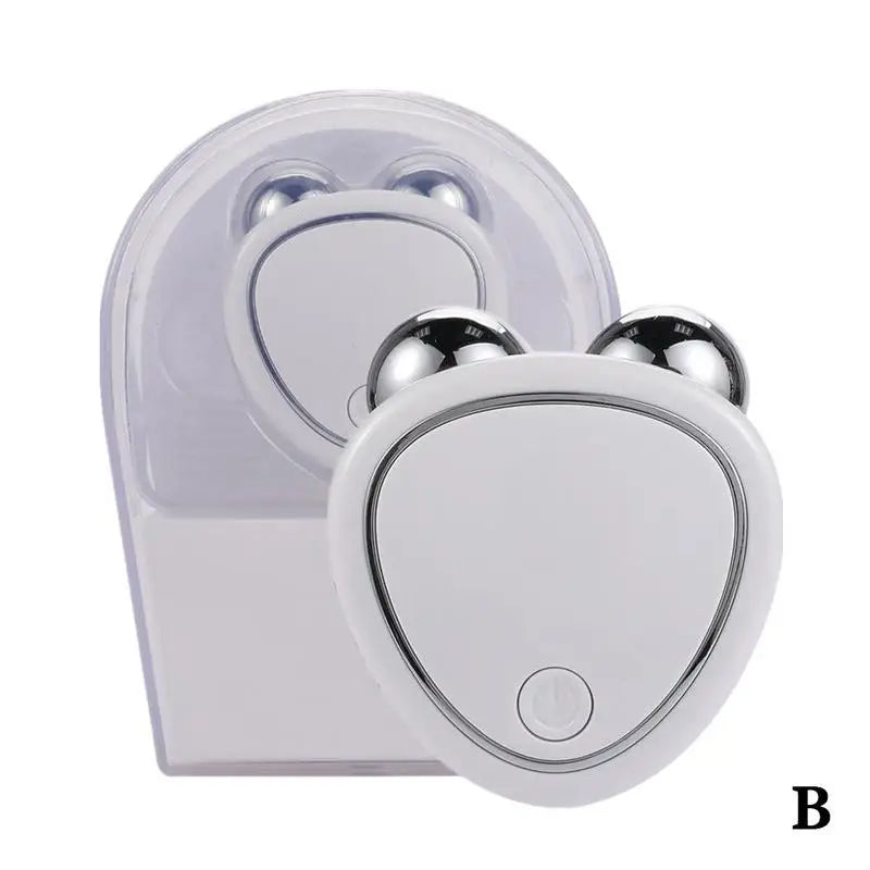 EMS Face Lift Massager Machine Roller Microcurrent Facial Device Beauty Instrument Rejuvenation Tighten Skin Face Sculpting Tool White