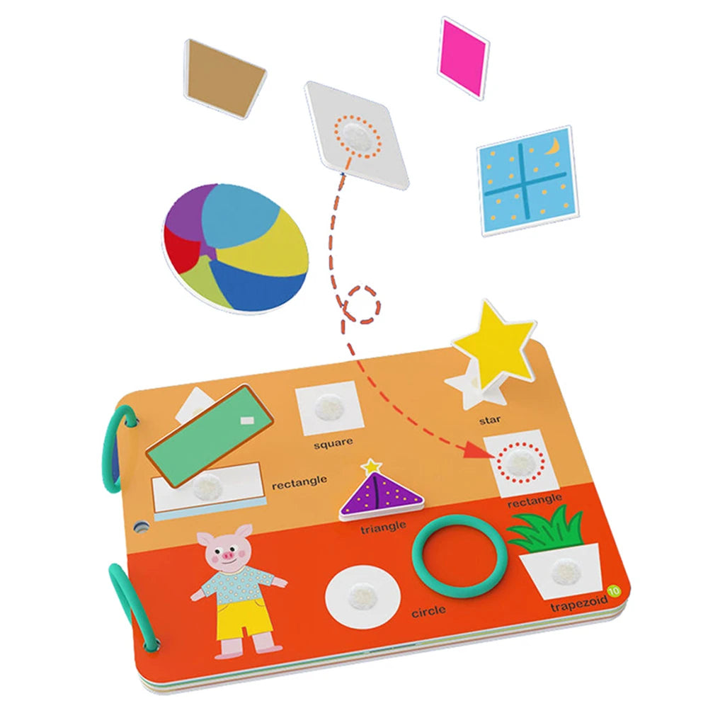 Montessori Lim Stille Bok Barneleke Lim Min Første Travle Barnebok Dyrenummer Matchende Puslespill Pedagogisk Leketøy Libros