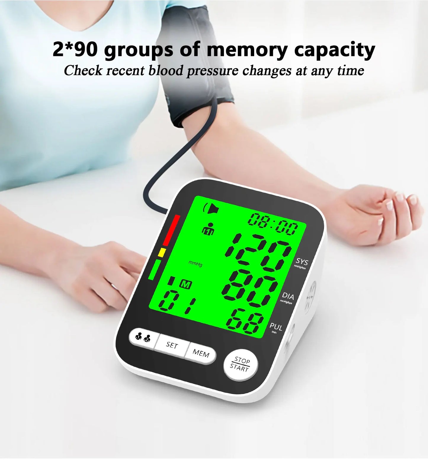 High Accurate Rechargeable Digital Sphygmomanometer Bp Monitors Electronic Tonometer Arm Cuff Blood Pressure Monitor Talking BPM