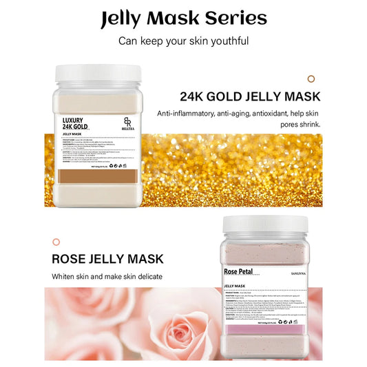Rose Petal Crystal Jelly facial mask Powder 650g Water Brightening Skin Care Nourishing and Moisturizing Facial Skin Care