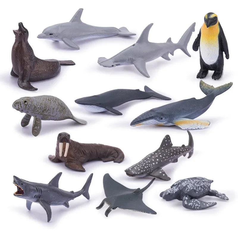 12pcs Realistic Safari Animal Figurine Simulation Model Mini Farm Woodland Animal for Kids Party Favor Preschool Educational Toy
