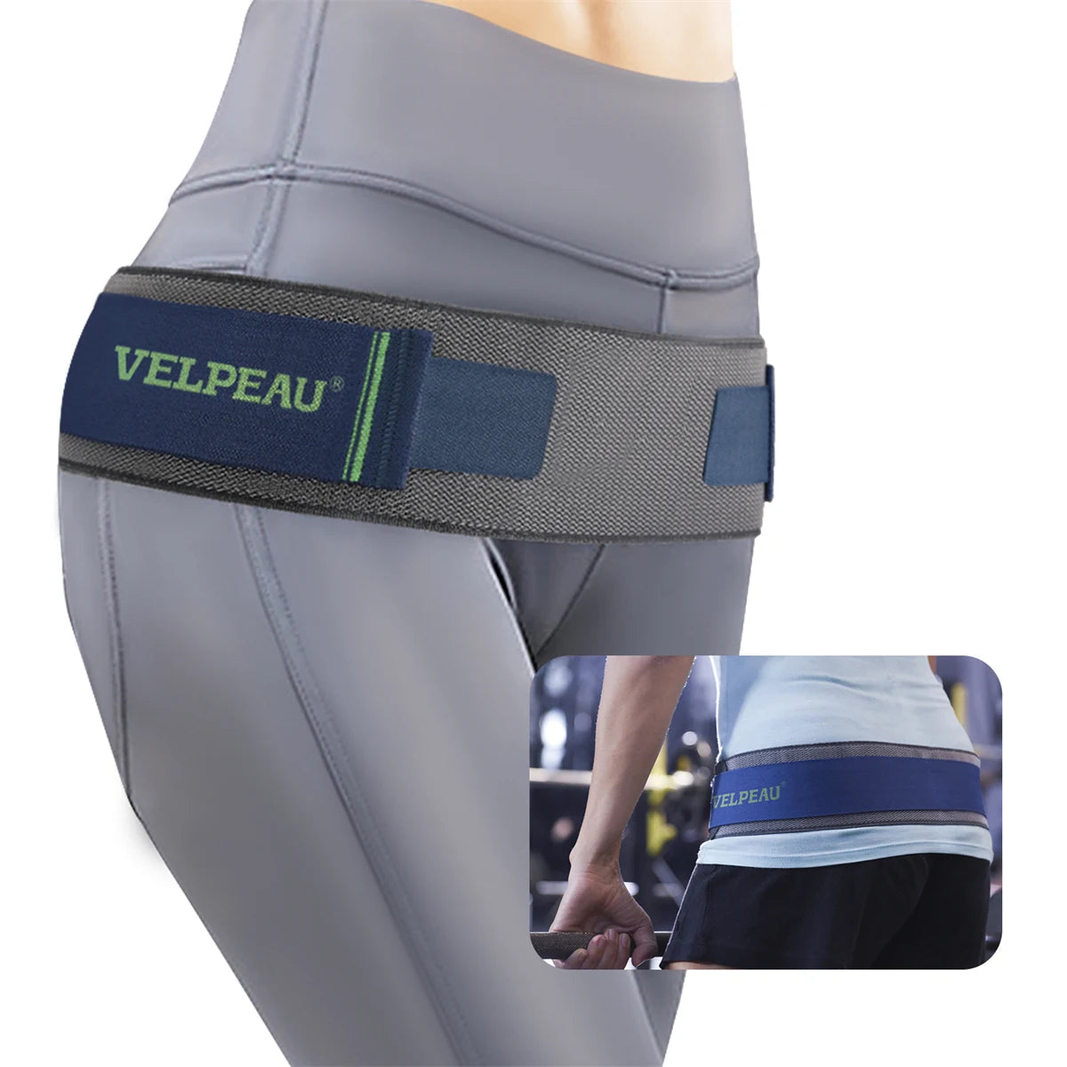 VELPEAU Sacroiliac Belt for Si Joint, Hip, Pelvic, Lower Back, Leg and Sacral Nerve Pain Relief, Pelvic Belt for Women and Men
