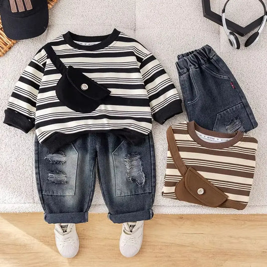 Toddler Baby Boys Clothes Autumn Children Casual Long sleeved T-Shirt +Pants 2Pcs Kids Suits Infant Boy Clothing Set Outfit