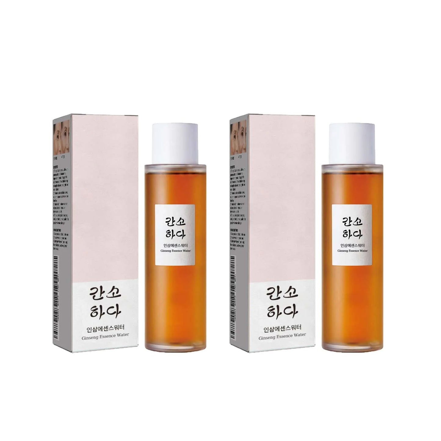 Ginseng Face Essence Moisturize Lighten Fine Line Smooth Restores Dry Dull Skin Brighten Serum Hydrating Facial Care Toner 2Pcs