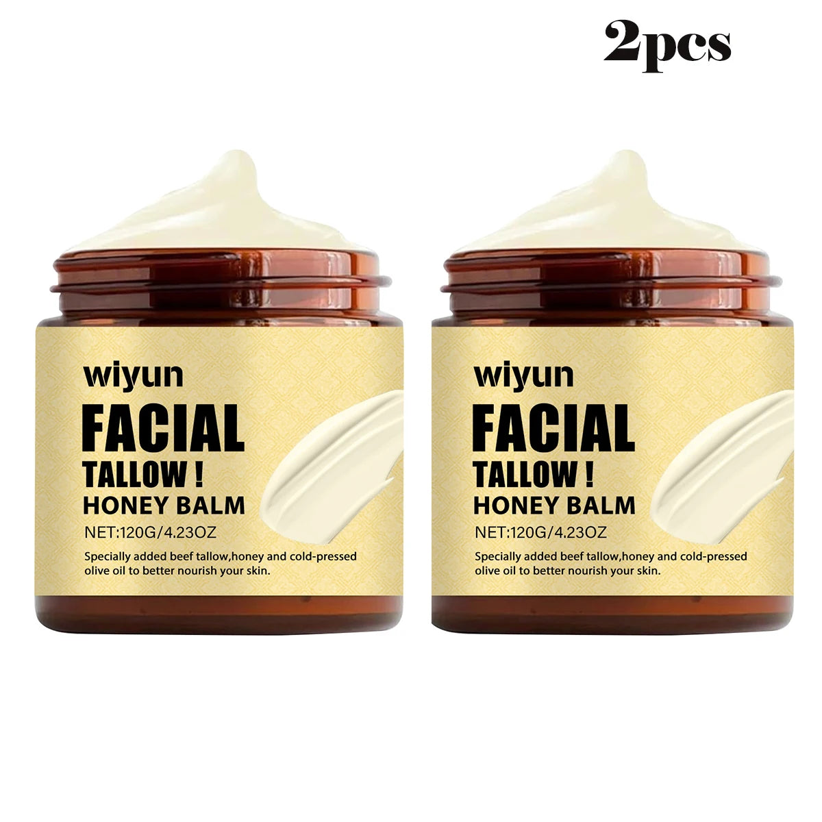 120g Whipped Beef Tallow And Honey Balm Moisturizing Beef Tallow Face Cream Body Lotion Grass Fed Grass Finished Face Cream Care