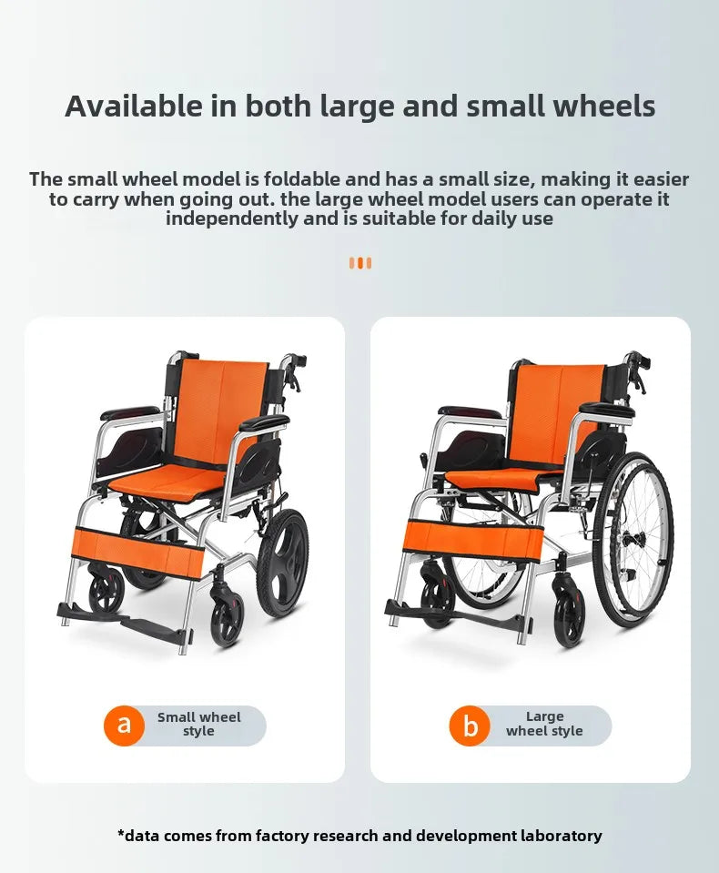 Wheelchair folding lightweight small trolley for the elderly portable elderly paralysis scooter