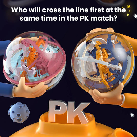 3D Stereo Fan Palace Toys Kids Challenge Obstacle Game Maze 3D Maze Montessori Puzzle Balance Train Clearing Game