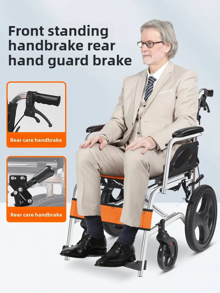 Wheelchair folding lightweight small trolley for the elderly portable elderly paralysis scooter