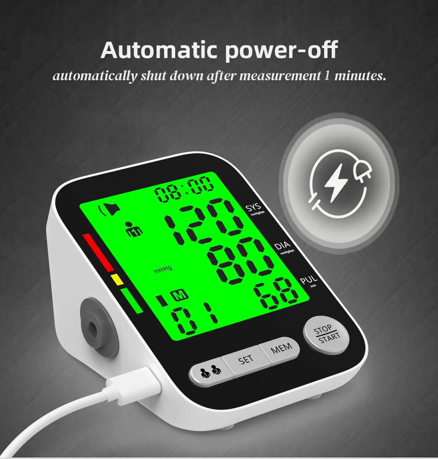 High Accurate Rechargeable Digital Sphygmomanometer Bp Monitors Electronic Tonometer Arm Cuff Blood Pressure Monitor Talking BPM