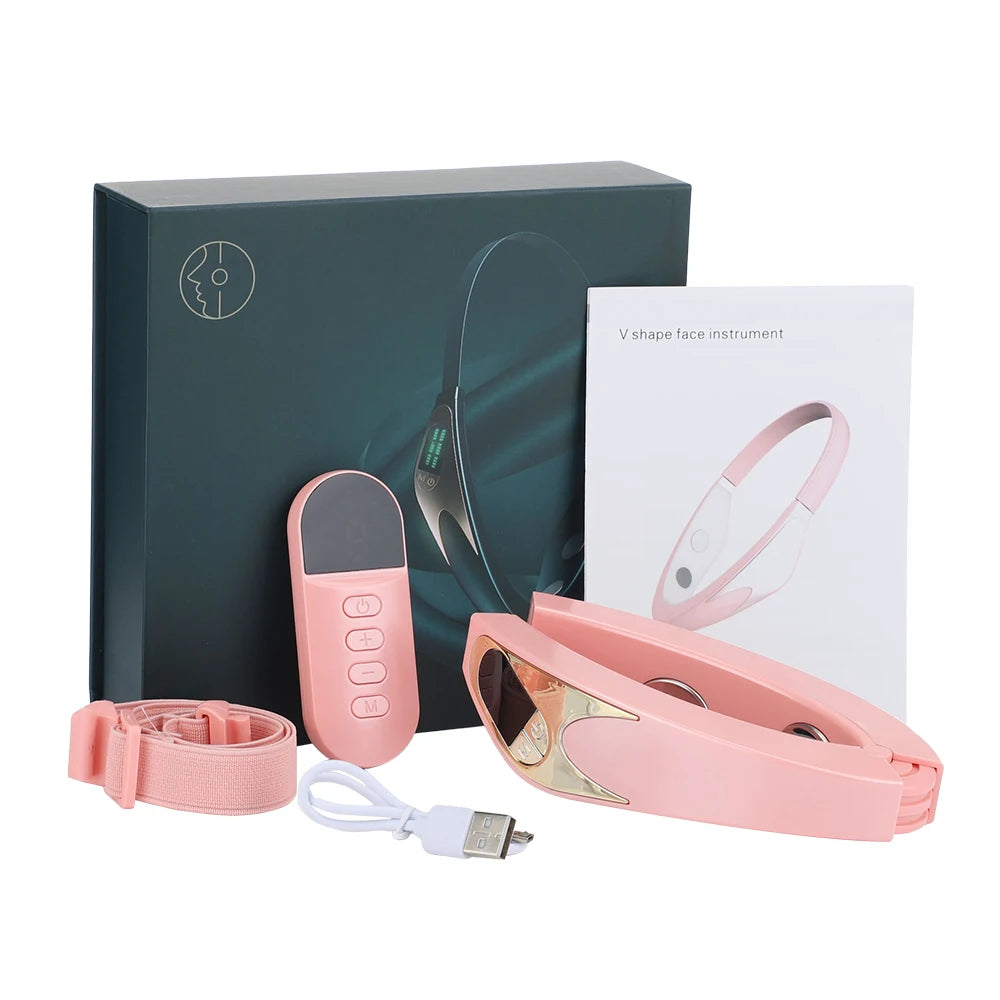 V Face Facial Massager, Intelligent Beauty Household Facial Massager, V-shaped Facial Lifting Firming Belt, Double Chin Reduce