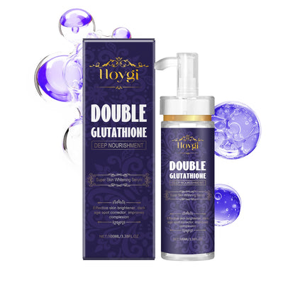 Hoygi 100ml Double Glutathione Serum For Skin Whitening Moisturizing Repair Dullness Remove Dark Spots Brighten Skin Care Serum 100ml boxed United States