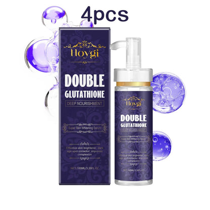 Hoygi 100ml Double Glutathione Serum For Skin Whitening Moisturizing Repair Dullness Remove Dark Spots Brighten Skin Care Serum buy 2 free 2 United States