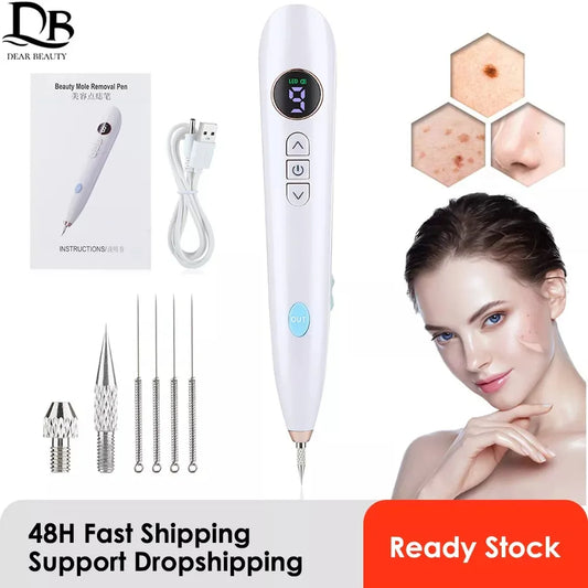 Skin Tag Remover Warts Eliminator Lcd Plasma Pen Papillomas Electric Laser Tattoo Removal Freckle Dark Spot Mole Cauterizer Kit CHINA