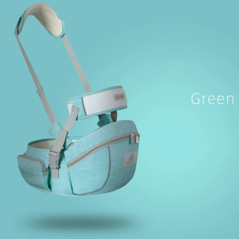 Ergonomic Baby Carrier Portable Infant Kid Hip Seat Waist Stool Sling Front Facing Kangaroo Baby Wrap Carrier For Baby Gear Green