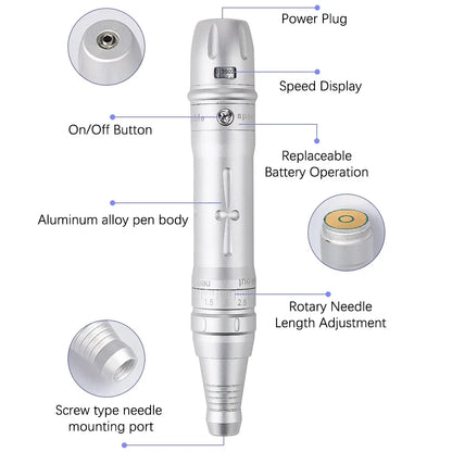 Wireless PMU Machine Permanent Makeup for Eyebrows Miroblading Eyeliner Lip Microshading Professional Rotary Tattoo Pen Gun Kit