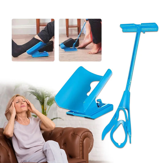1/2PCS Aid Kit Sock Slider Easy on And Off Pulling Assist Device Sock Helper Putting on Socks Brace Aid Elderly Disabled Support