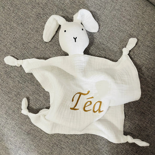 Baby Name Personalized Embroidered Baby Soother Appease Towel Bib Soft Absorbent Cloth Kids Sleeping Nursing Cuddling Blanket