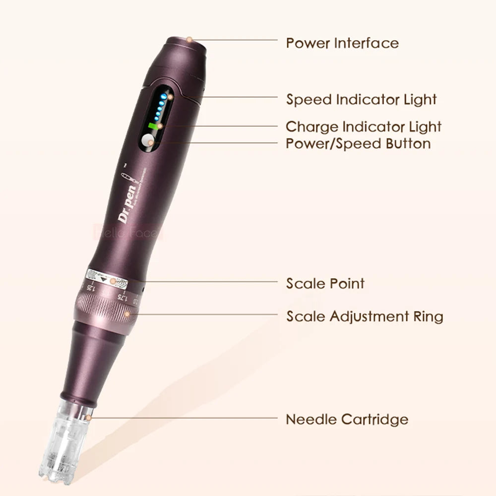 Dr pen Ultima A10 With 12 pcs Cartridge Wireless Derma Pen Skin Care Kit Microneedle Treatments Professionals Use Beauty Machine