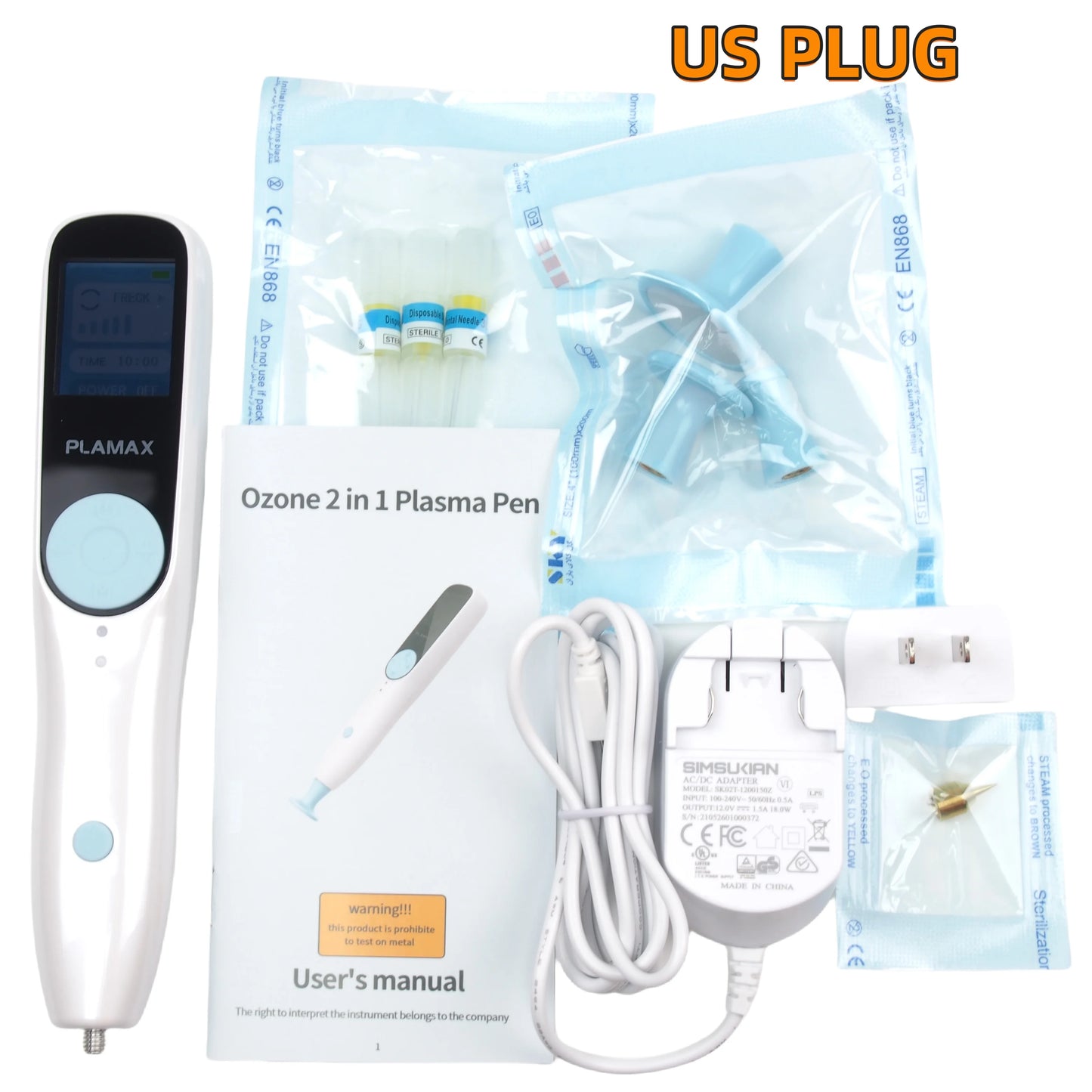Plamax Ozone Professional Plasma Fibroblast Pen Sterilize Acen Skin Tag Auto Remover Skin Eyelid Lift Beauty Tool Tip