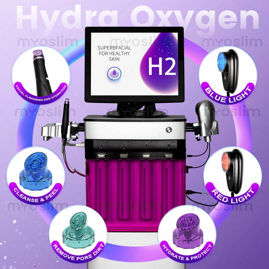 Women's facelift aesthetic beauty equipment bubble oxygenation ultrasonic skin scrubber hydro dermabrasion hydro facial mac