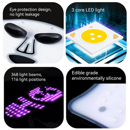 Hello Face Rechargeable Red Light Therapy Mask for Face & Neck Infrared LED Mask Skincare Device for Glowing Skin