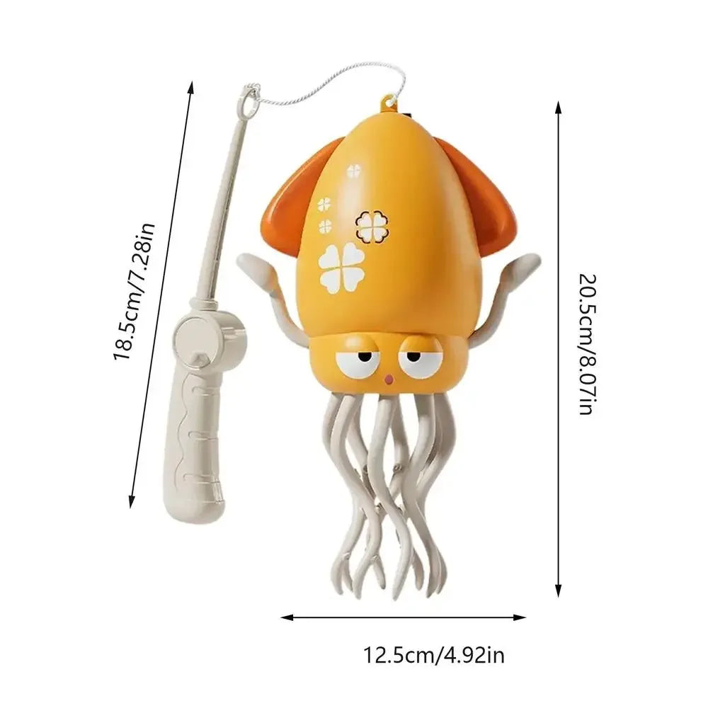 Children's Electric Octopus Glow Dancing Octopus Toys Cartoon Interactive Development Moving Education Toddler Toy Gift Yellow