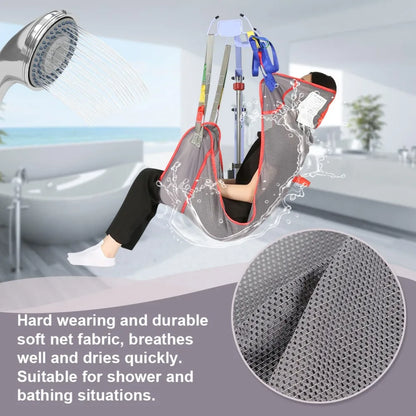 Ehucon Universal Full Body Patient Lift Sling Medical Hoist Sling for Bed Positioning Assist and Transfer Disabled