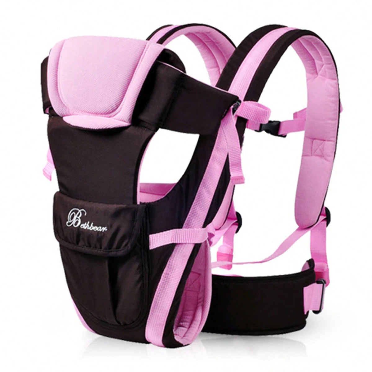Baby Sling Carrier, 4-in-1 Ergonomic Baby Backpack Carrier, Easily Adjustable Baby Carrier Newborn to Toddler Pink
