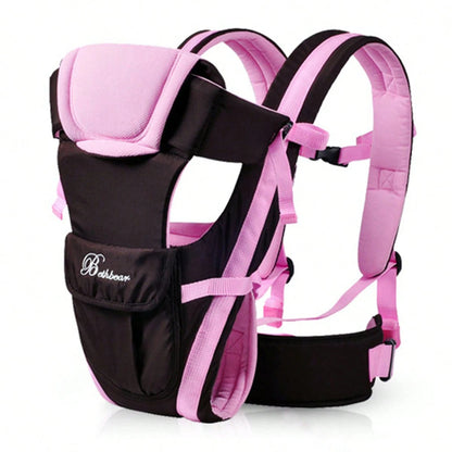 Baby Sling Carrier, 4-in-1 Ergonomic Baby Backpack Carrier, Easily Adjustable Baby Carrier Newborn to Toddler Pink