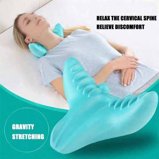 1pc Neck Massager Deep Kneading Relaxation Massager, Portable For Home And Travel Baby Blue 1