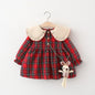 2025 Fall Newborn Baby Girl Dress Clothes Toddler Girls Princess Plaid Birthday Dresses For Infant Baby Clothing 0-2y Vestidos black