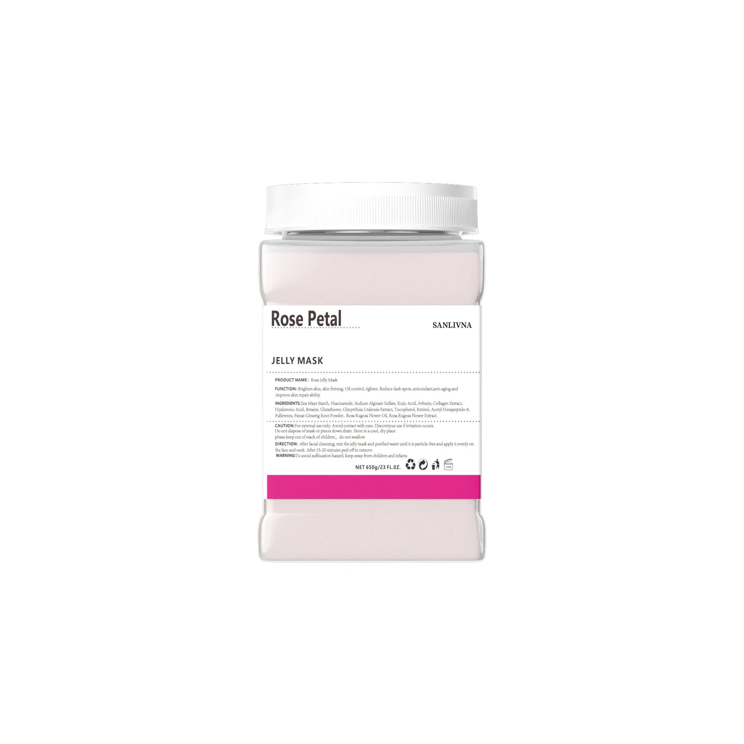 Rose Petal Crystal Jelly facial mask Powder 650g Water Brightening Skin Care Nourishing and Moisturizing Facial Skin Care Rose Petal