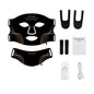 Silicone LED Mask Face With Neck 7 Colors LED Photon Red Light Infrared Therapy Flexible Facial Mask Repair Skin Wireless Use black