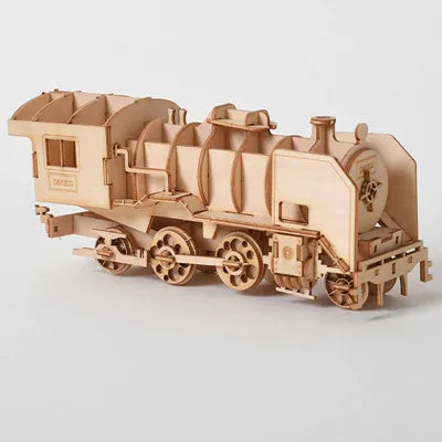 Diy 3d wooden puzzle for Assembly Puzzle Laser Cutting Sailing Ship Biplane Steam Locomotive Train Toy diy Kit for adults Child C