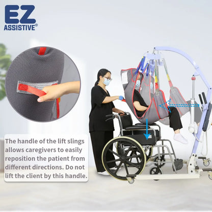 Ehucon Universal Full Body Patient Lift Sling Medical Hoist Sling for Bed Positioning Assist and Transfer Disabled