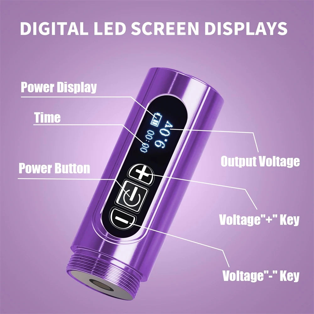 New 2pc Battery Tattoo Pen Wireless Power Tattoo Machine Professional Pen Tattoo Machine Makeup For Professionals And Beginners