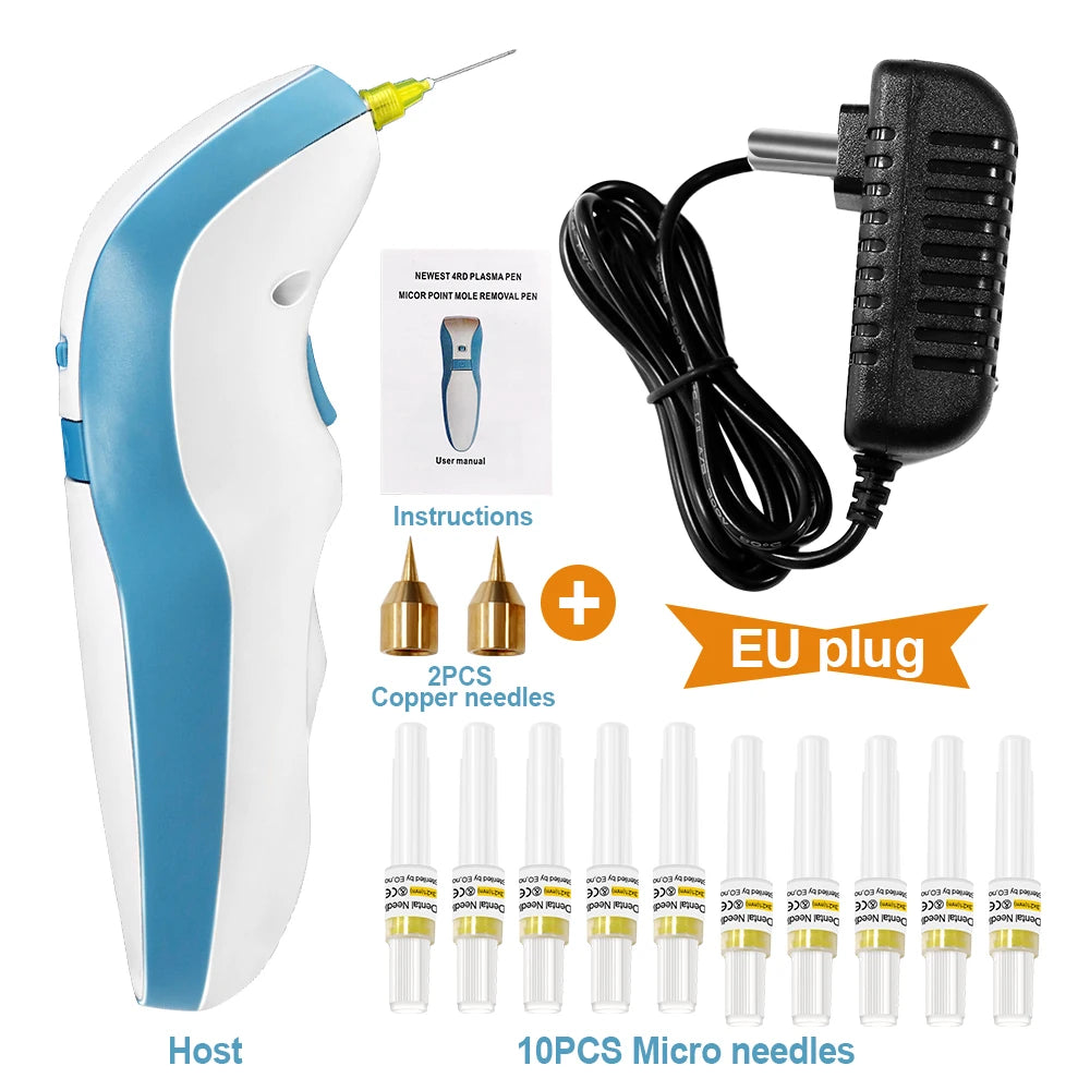 4TH Mole Remover Plasma Pen Fibroblasts PAA Ozone Freckle Tag Wart Removal with Replace Needles Beauty Care Tools